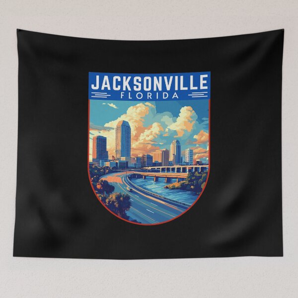 Item preview, Jacksonville in Florida, USA Travel Badge designed and sold by MaateoDesign.