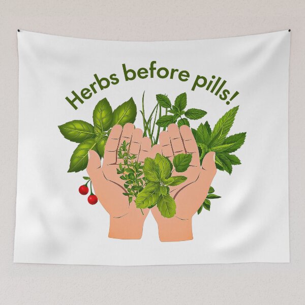 Item preview, Food Not Pharma Herbs Before Pills designed and sold by Amanda's Factory.