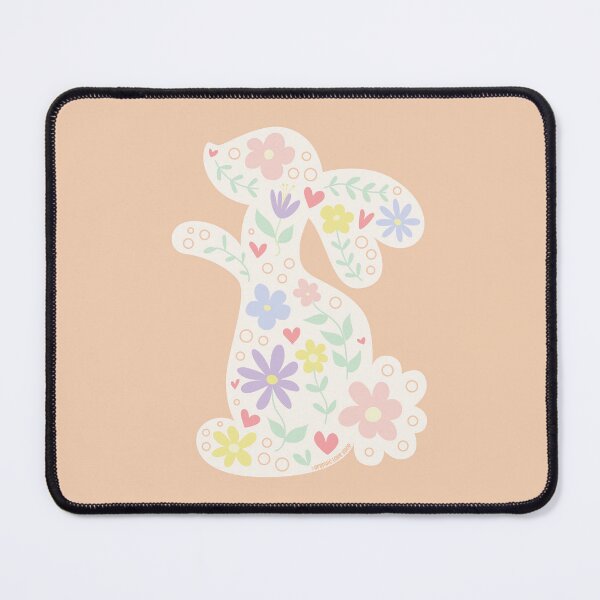 Item preview, Doodle Spring Floral Bunny, Pastel © GraphicLoveShop designed and sold by Graphic Love Shop.
