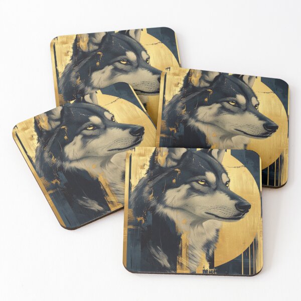 Item preview, Elegant Abstract Golden Wolf designed and sold by Earth Celebration Designs.