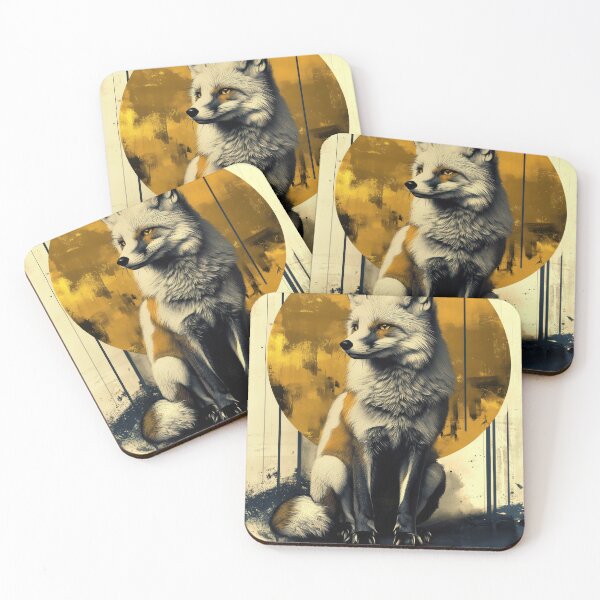 Item preview, Elegant Abstract Golden Fox 2 designed and sold by Earth Celebration Designs.