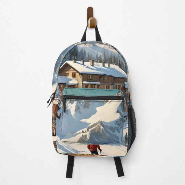 Item preview, Vintage Winter Ski Print French Alps designed and sold by Esterlane.