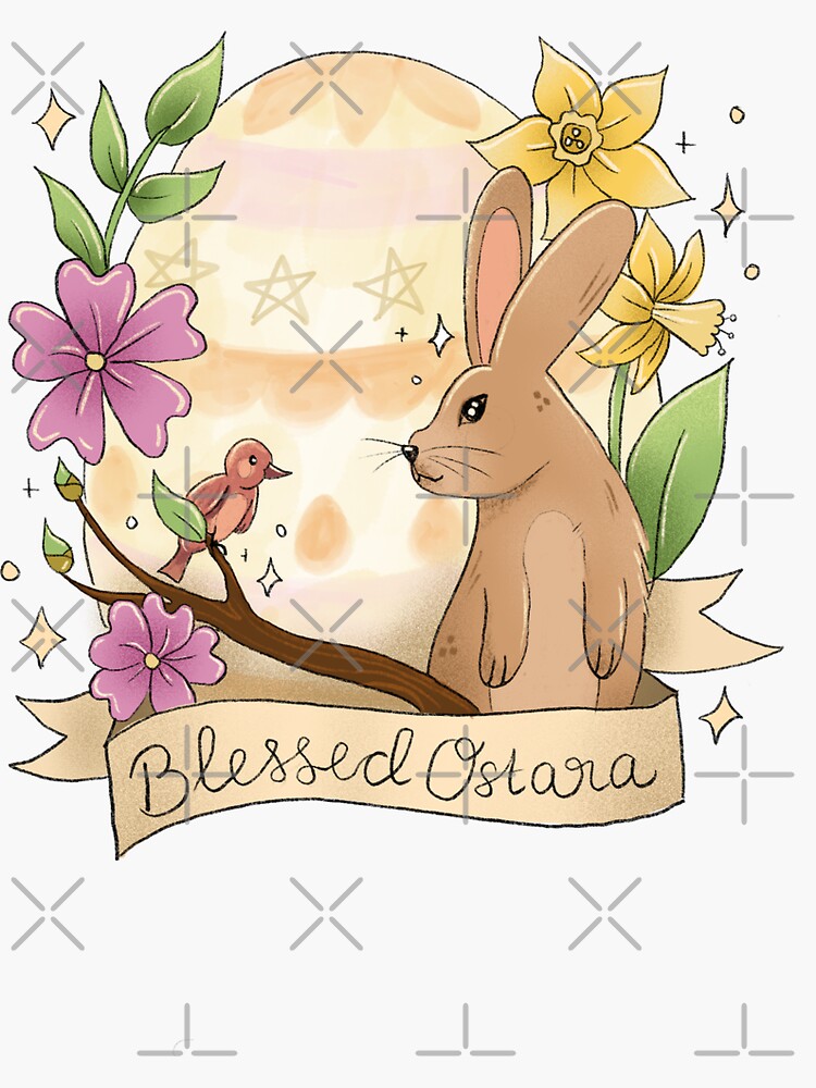 Thumbnail 3 of 3, Sticker, Blessed Ostara designed and sold by DaintyStudio.
