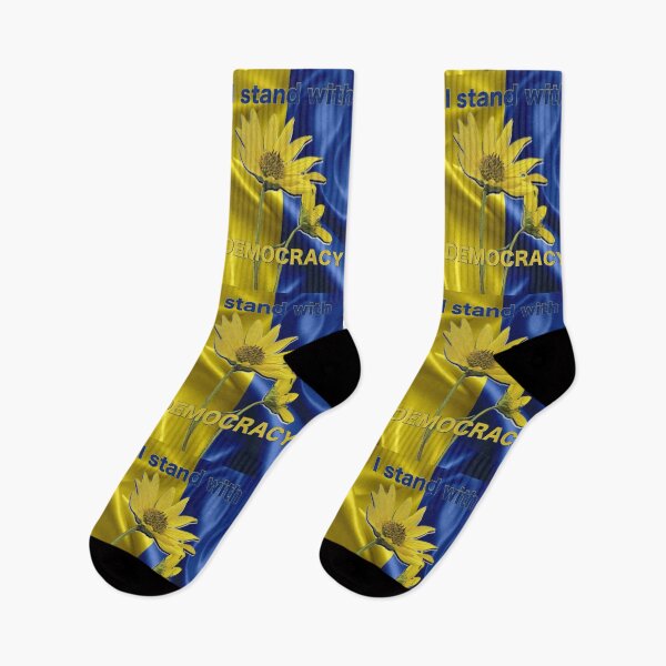 Item preview, I Stand with Democracy Sunflower and Ukrainian Flag Design - Unity, Hope, Solidarity Collection designed and sold by aadventures.