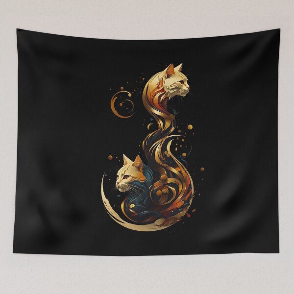 Item preview, Cat Abstract Art 1 designed and sold by StefAnimal.