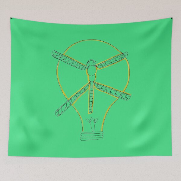 Item preview, Dragonfly Lightbulb Pen Sketch designed and sold by Uplifting Vib'n Design and Decor .