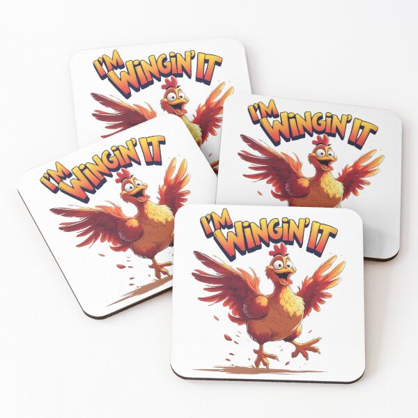 Item preview, I’m Wingin’ It – Funny Jumping Chicken designed and sold by CountryGirlStrong.