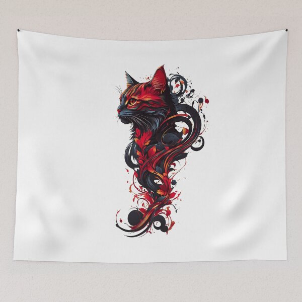 Item preview, Cat Art Red designed and sold by StefAnimal.