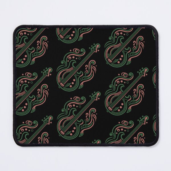 Item preview, Green and red Art Deco Bass Guitar designed and sold by BRU Design.