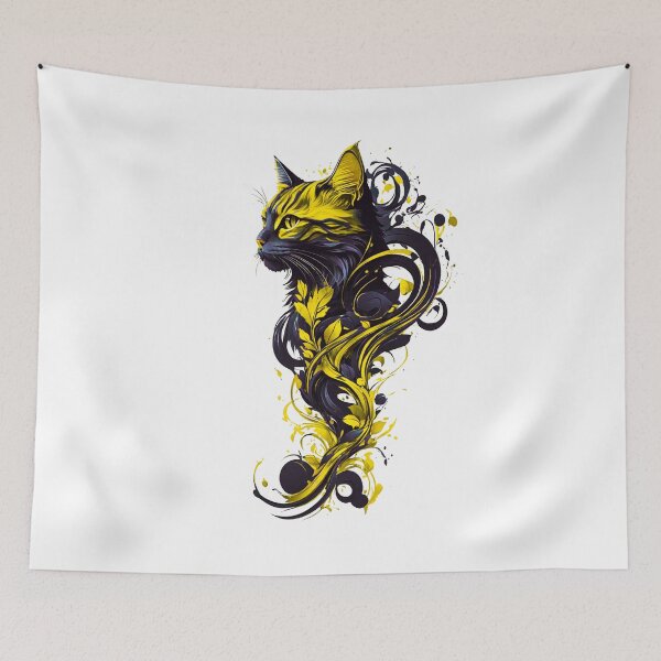 Item preview, Cat Art Yellow designed and sold by StefAnimal.