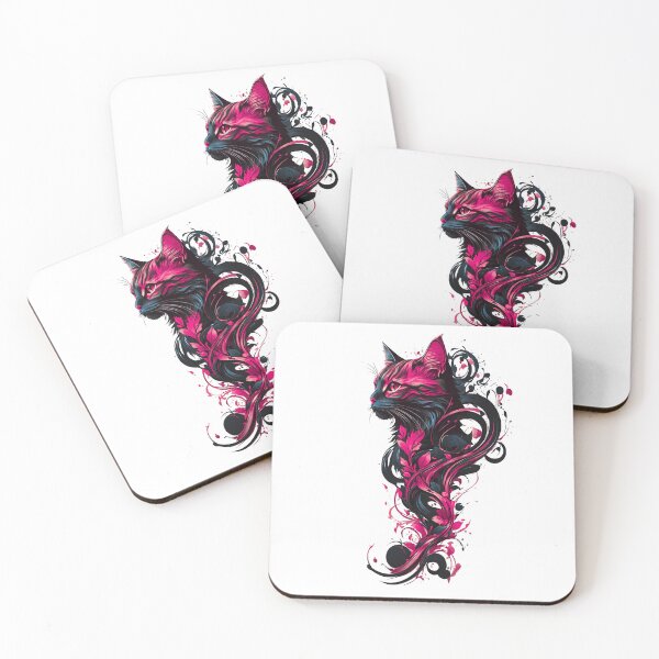 Item preview, Cat Art Pink designed and sold by StefAnimal.