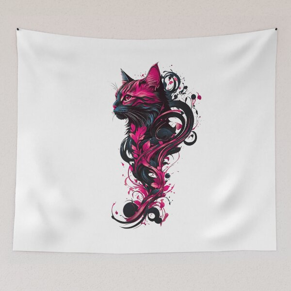 Item preview, Cat Art Pink designed and sold by StefAnimal.