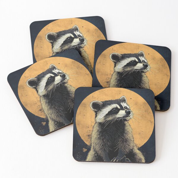 Item preview, Elegant Abstract Golden Racoon designed and sold by Earth Celebration Designs.