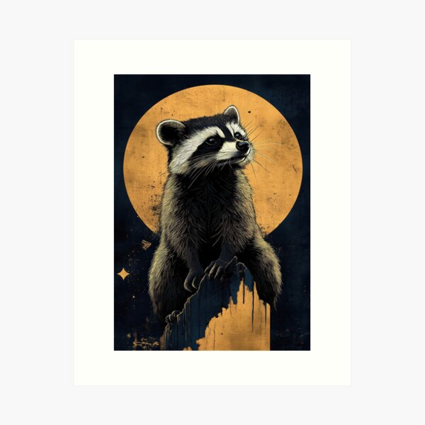 Item preview, Elegant Abstract Golden Racoon designed and sold by Polygonist.