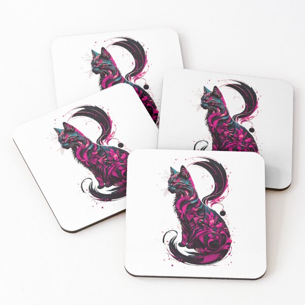 Item preview, Cat With Flowers Pink designed and sold by StefAnimal.
