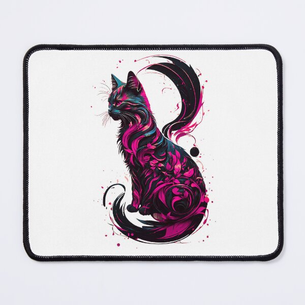 Item preview, Cat With Flowers Pink designed and sold by StefAnimal.