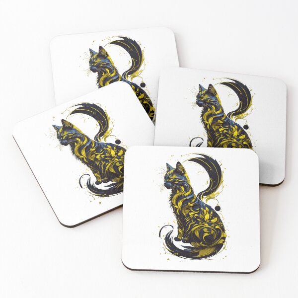 Item preview, Cat With Flowers Yellow designed and sold by StefAnimal.