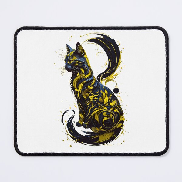 Item preview, Cat With Flowers Yellow designed and sold by StefAnimal.