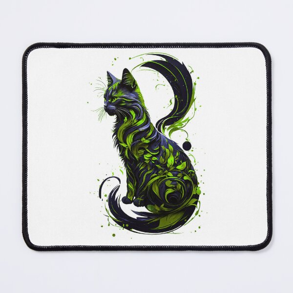 Item preview, Cat With Flowers Green designed and sold by StefAnimal.