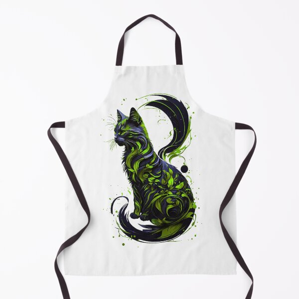 Item preview, Cat With Flowers Green designed and sold by StefAnimal.