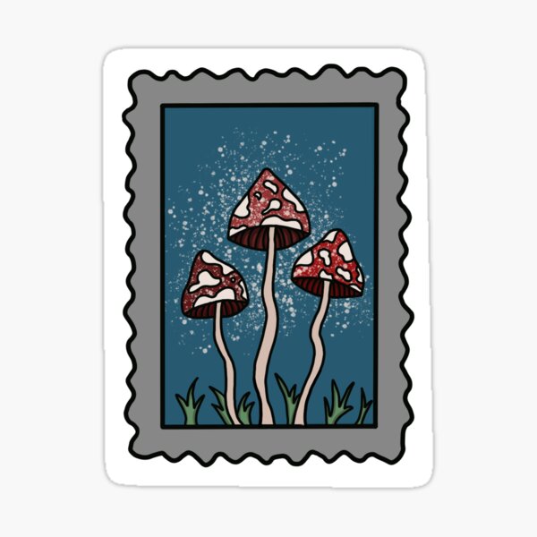 Vista previa del artículo con la obra «Hongos», diseñado y vendido por Fan-Stickers.