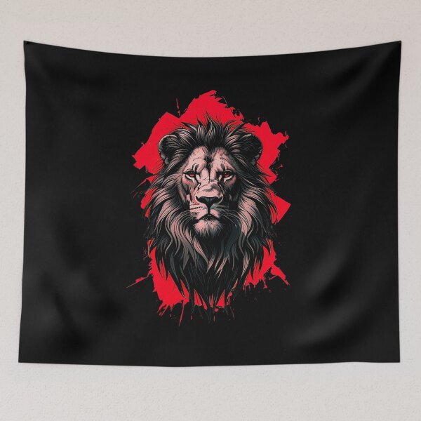 Item preview, Lion Abstract Red designed and sold by StefAnimal.