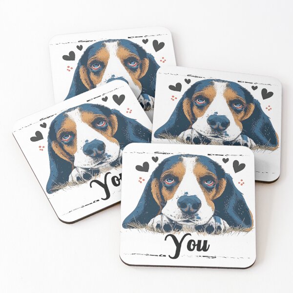 Item preview, Sad Beagle with Thank You Message and Hearts designed and sold by MirraStore.