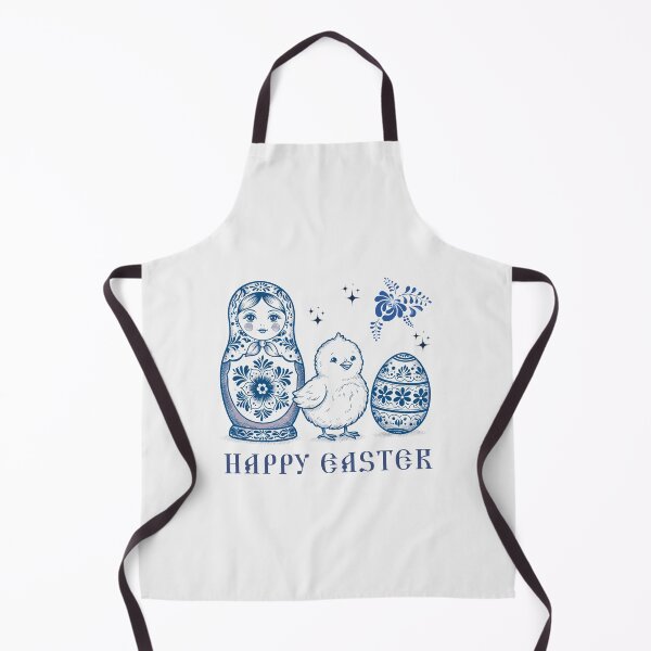 Item preview, Russian Nesting Doll Matryoshka Happy Easter - Gzhel Minimalist Art designed and sold by BeaverFriends.