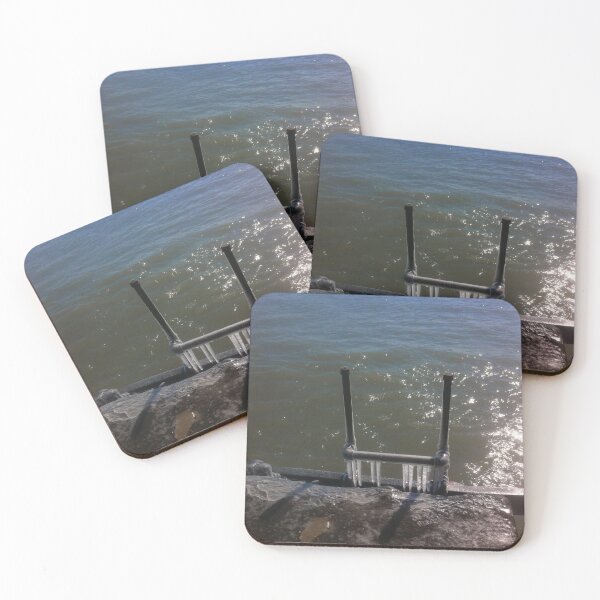 Item preview, Frozen ladder emerges from lake designed and sold by teamcycloptopus.