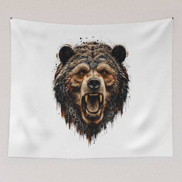 Item preview, Bear Abstract Art - ORANGE designed and sold by StefAnimal.