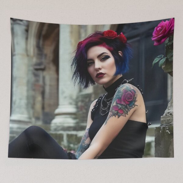 Item preview, Dark Goth Rock Girl designed and sold by TheDarkWardrobe.