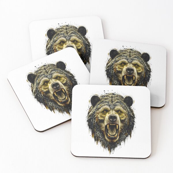 Item preview, Bear Abstract Art - YELLOW designed and sold by StefAnimal.
