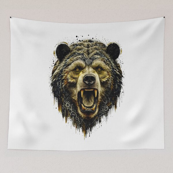 Item preview, Bear Abstract Art - YELLOW designed and sold by StefAnimal.