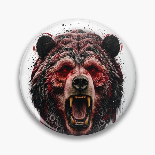 Item preview, Bear Abstract Art - RED designed and sold by StefAnimal.