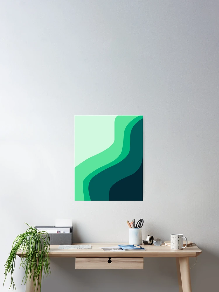 Thumbnail 2 of 3, Poster, Abstract Gradient Layered Design designed and sold by Patternfluent.