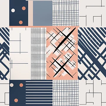 Artwork thumbnail, Geometric Grid by PixelPatchwork