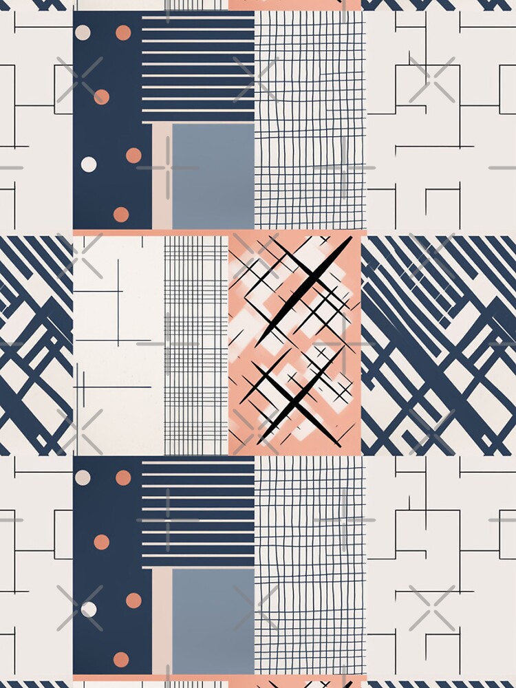 Thumbnail 5 of 5, iPhone Case, Geometric Grid designed and sold by PixelPatchwork.