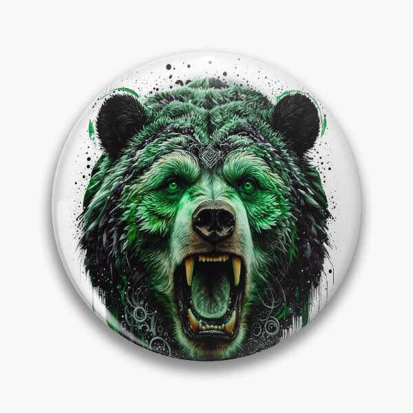 Item preview, Bear Abstract Art - GREEN designed and sold by StefAnimal.