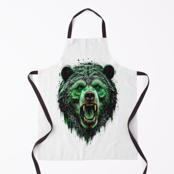 Item preview, Bear Abstract Art - GREEN designed and sold by StefAnimal.