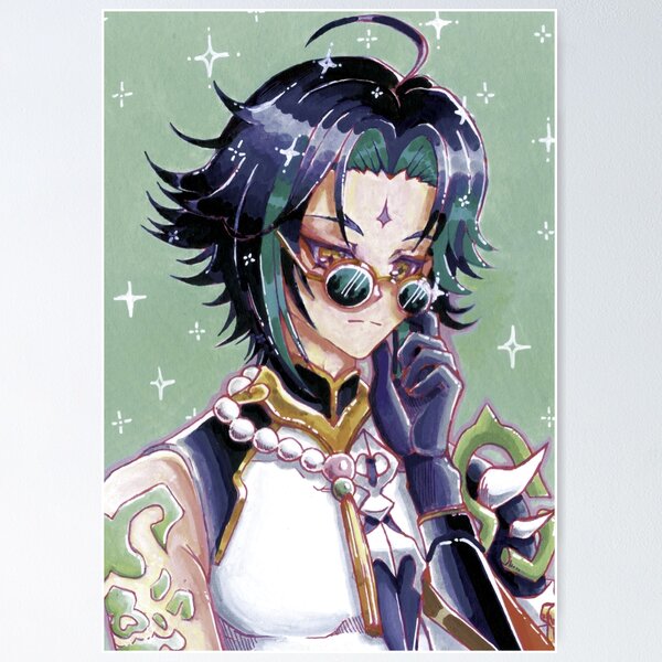 Item preview, Xiao with Sunglasses Full Artwork designed and sold by sohamyart.