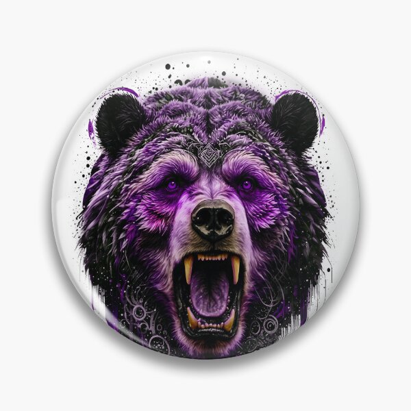 Item preview, Bear Abstract Art - PURPLE designed and sold by StefAnimal.