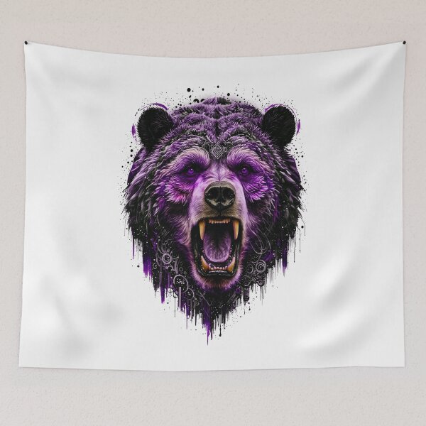 Item preview, Bear Abstract Art - PURPLE designed and sold by StefAnimal.