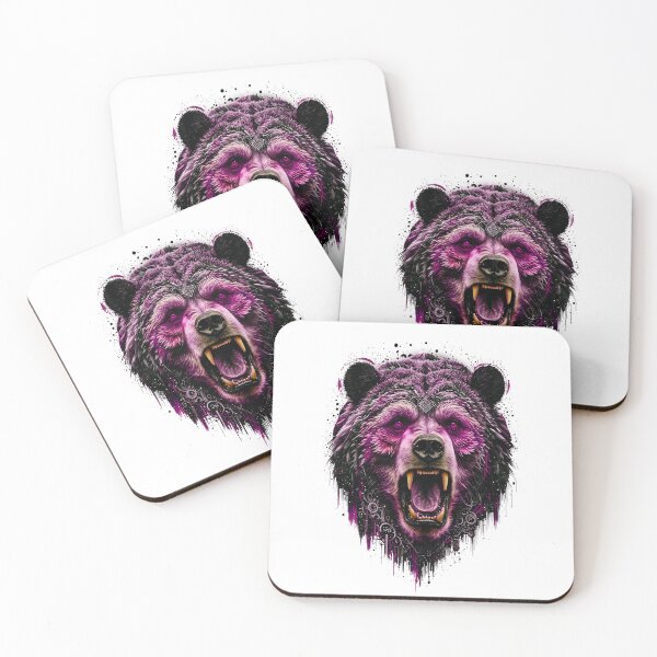 Item preview, Bear Abstract Art - PINK designed and sold by StefAnimal.