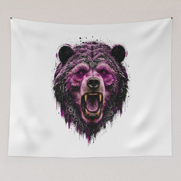 Item preview, Bear Abstract Art - PINK designed and sold by StefAnimal.