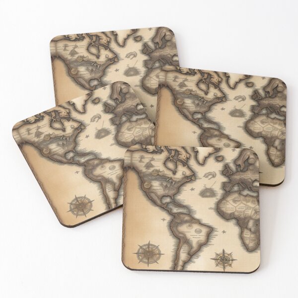 Item preview, Steampunk world map  designed and sold by Conteceres.