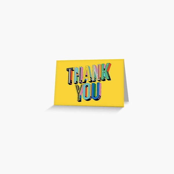Item preview, Thank You greeting retro Typography design with colorful Y2K style font designed and sold by Jdawnink.