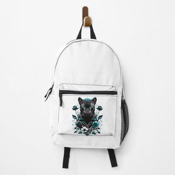 Item preview, Panther With Flowers - Blue designed and sold by StefAnimal.