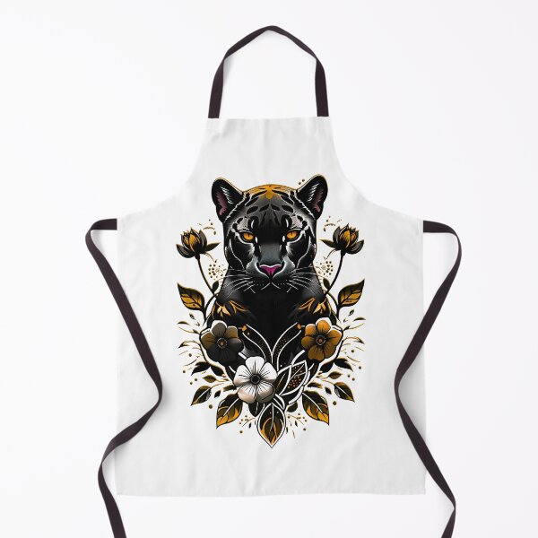 Item preview, Panther With Flowers - Orange designed and sold by StefAnimal.