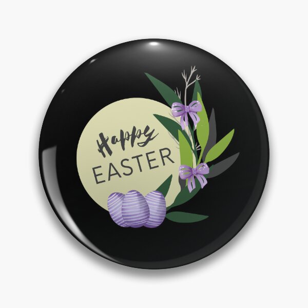 Item preview, Happy easter with violet eggs, bows and leaves designed and sold by MySciPic.