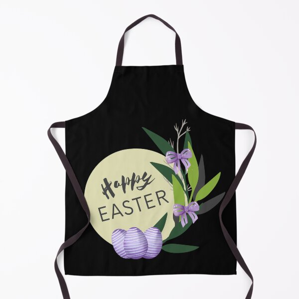 Item preview, Happy easter with violet eggs, bows and leaves designed and sold by MySciPic.